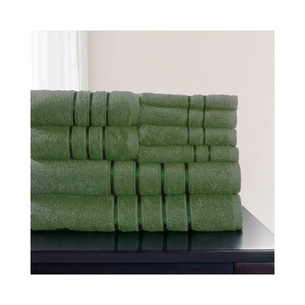 Hastings Home Hastings Home 8 Piece 100 Percent Cotton Plush Bath Towel Set - Green 337871PXH - main